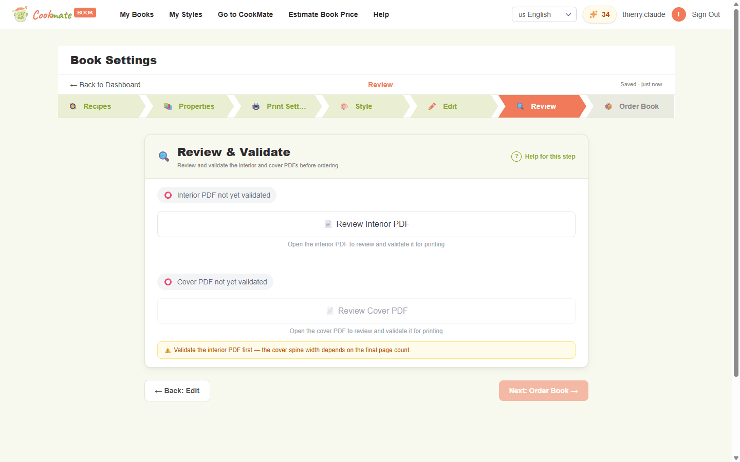 Review and validate
