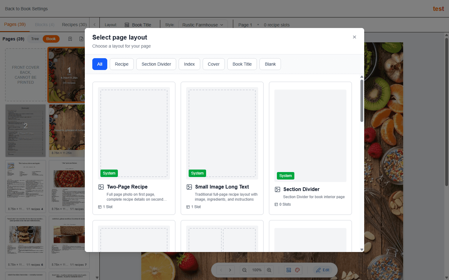 Page templates and custom templates